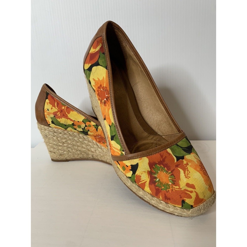Wedge Heel Tropical Olive Floral  Size 10M Nurture by Lamaze